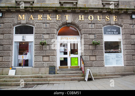 Markt-Haus; St Austell; Cornwall; Fassade und Eingang Stockfoto