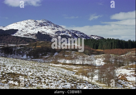 Ben Venue vom Dukes Pass (A821), nördlich von Aberfoyle, Loch Lomond & Trossachs National Park, Schottland, UK Stockfoto