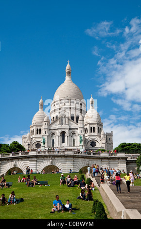 Paris, Frankreich - die Basilika der Heiligen Herzen von Jesus Paris, allgemein bekannt als Basilika Sacré-Cœur Stockfoto