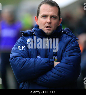 Waterford Manager Davy Fitzerald schaut auf seiner Seite. Allianz Hurling League Division 1 Runde 2, Wexford V Waterford, 20. Feb. Stockfoto