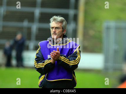 Wexfords Manager Colm Bonnar schaut auf seiner Seite. Allianz Hurling League Division 1 Runde 2, Wexford V Waterford, 20. Februar 201 Stockfoto