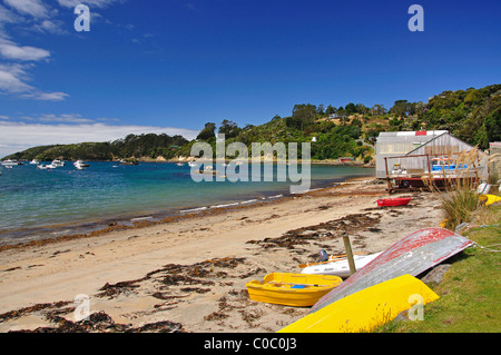 Strandpromenade, Oban, Stewart Island (Rakiura), Southland Region, Neuseeland Stockfoto