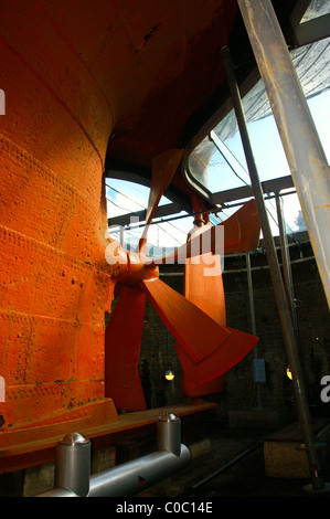 Eine Nachbildung der ursprünglichen Propeller, der an die SS ausgestattet worden wäre. Great Britain zu ihrer ersten Fahrt im Jahre 1845. Stockfoto