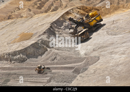 Szene aus Kennecott Utah Copper Tagebau, in der Nähe von Salt Lake City, Utah, eines der größten in der Welt. Stockfoto