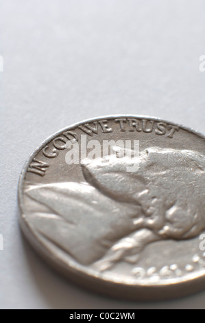 Amerikanische fünf-Cent-Münze, die Jefferson nickel Stockfoto