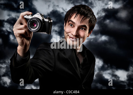 Porträt eines Fotografen Stockfoto