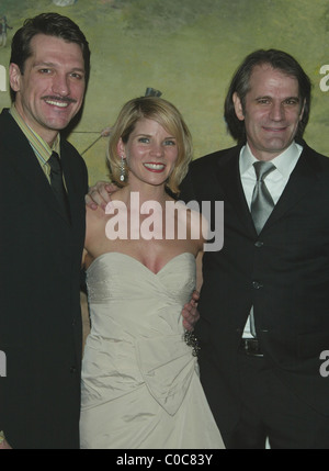 Paulo Szot, Kelli O'Hara und Bartlett Sher Opening Night After Party für "South Pacific" statt Taverne auf der Green New York Stockfoto