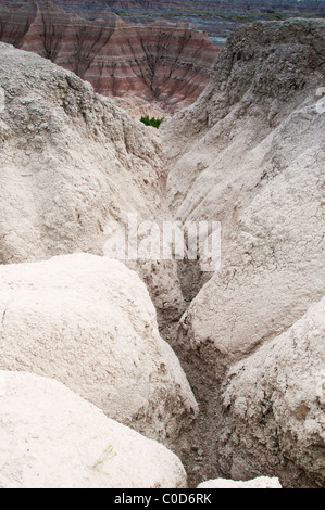 Details der Erosion im Badlands National Park in South Dakota. Stockfoto