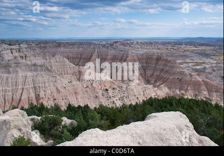 Die Badlands Nationalpark in South Dakota. Stockfoto