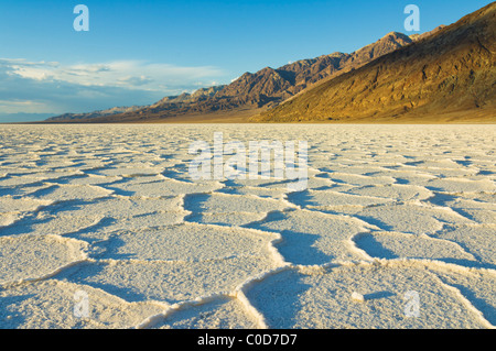 Salzpfanne Polygone an Badwater Basin Death Valley Nationalpark, Kalifornien, USA Stockfoto