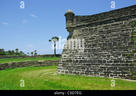 St. Augustine Florida die alte spanische Festung Castillo de San Marcos erbaut 1672 Stockfoto