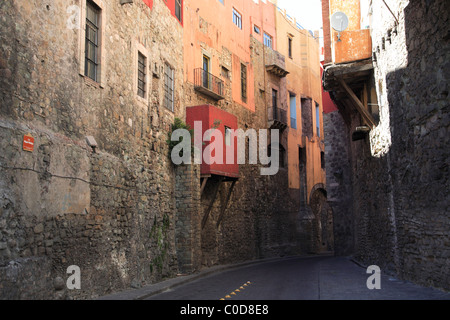 Calle Hildalgo, einer unterirdischen Straße, die früher ein Flussbett, Guanajuato, Mexiko Stockfoto