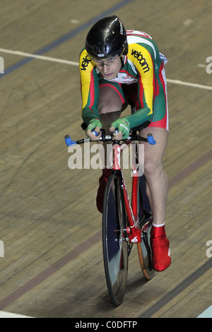 Mens Omnium Einzelverfolgung UCI Cup Manchester Velodrome, Stockfoto