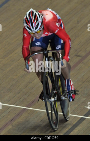 Sprint der Frauen. UCI Manchester Velodrome, Stockfoto