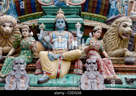 Asia, Singapur (Sanskrit für Löwenstadt). Chinatown-Bereich. Ältesten Hindu-Tempel in Singapur, Sri Mariamman Temple. Stockfoto