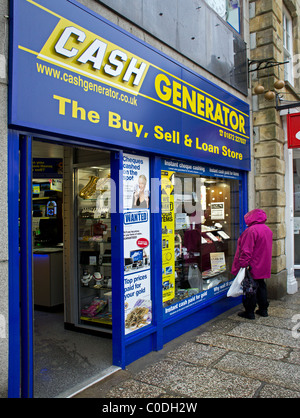 Ein "Cash Generator"-shop Stockfoto