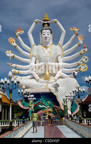 Thailand, Ko Samui (aka Koh Samui). Wat Plai Laem aka Plai Laem Tempel. Stockfoto