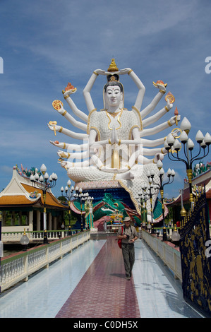 Thailand, Ko Samui (aka Koh Samui). Wat Plai Laem aka Plai Laem Tempel. Stockfoto