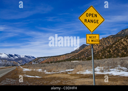 Open Range-Zeichen Stockfoto