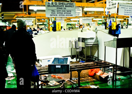 Billings Gate Fischmarkt 24.12.08 Stockfoto