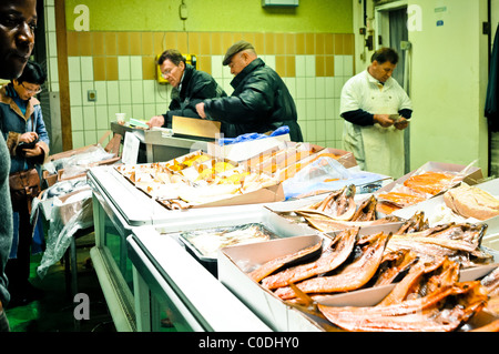 Billings Gate Fischmarkt 24.12.08 Stockfoto