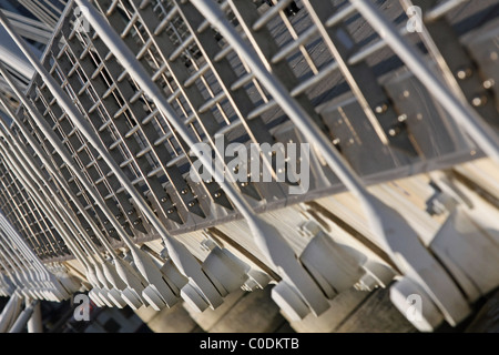 Die Ansicht eines Teils der Struktur der Hungerford Foobridge, die überquert die Themse zwischen Westminster und Waterloo Stockfoto