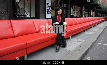 Das längste Sofa Welten präsentiert bei Harrods als Bestandteil ihrer ihre Design Icons Saison London, England - 05.05.08 Stockfoto