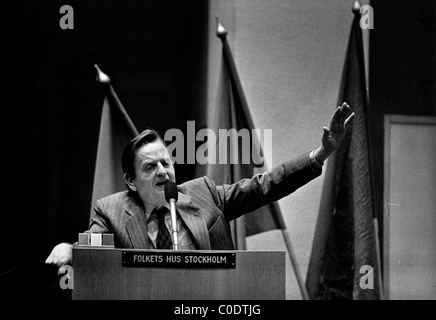 Olof Palme schwedischen Ministerpräsidenten ermordet am 28. Februar 1986 vor 25 Jahren Stockfoto