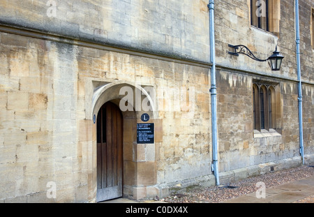 Gonville and Caius College in Cambridge - Professoren Zimmer Stockfoto