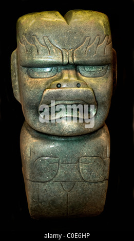 Zeremonielle Axt Kaiman Jaguar Olmeken Mexico Mexican Museum Stockfoto