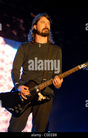 Dave Grohl von den Foo Fighters V Festival 2007 - Tag eins Hylands Park, Chelmsford, Essex - 18.08.07 Stockfoto