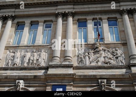 Eine Detailansicht der Universität von Bordeaux in Frankreich Stockfoto