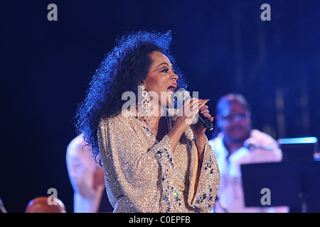 Diana Ross erklingt in der Plymouth Jazz Festival 2008 Tobago, West Indies - 26.04.08 Rodney Farah / Stockfoto