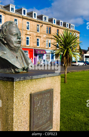 BÜSTE VON JOHN LOGIE BAIRD IN SEINER HEIMATSTADT VON HELENSBURGH, SCHOTTLAND Stockfoto