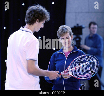 Tennisspieler Andy Murray mit Mama Judy Stockfoto