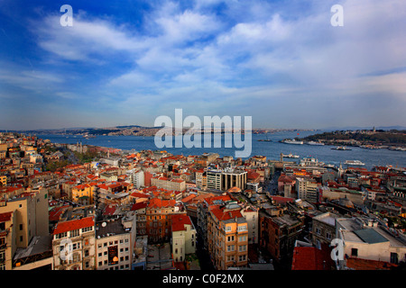 Panoramablick auf Istanbul vom Galata-Turm. Turkei Stockfoto