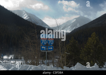 Winter-Berg-Szene in Colorado, USA Stockfoto