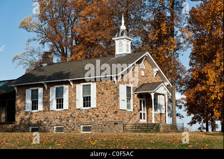 Traditionelle Einzimmer-Schulhaus, Chester County, Pennsylvania, USA Stockfoto