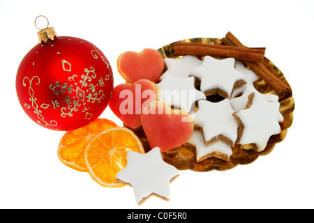 Stilleben, Zimt Weihnachtssterne Stockfoto