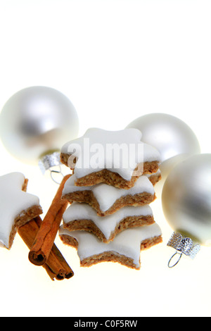 Stilleben, Zimt Weihnachtssterne Stockfoto