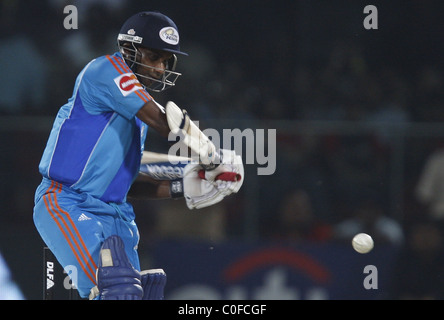 Sanat Jayasuriya IPL T-20 entsprechen Delhi Daredevils Vs Mumbai Indians Feroz Shah Kotla Stadium-Delhi, Indien - 24.05.08 Stockfoto