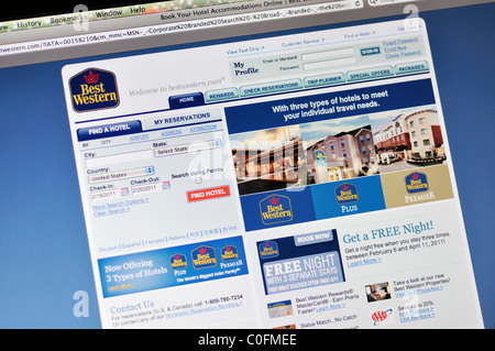 Best Western Hotel-website Stockfoto