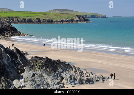 Strand und Küste im Whitesands Bay, Pembrokeshire, Wales, UK Stockfoto