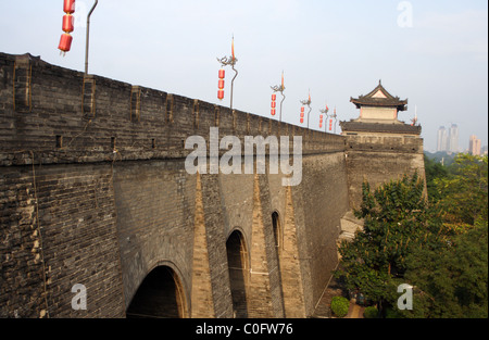 Alte Stadtmauer von Xi ' an, China Stockfoto