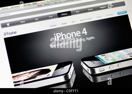 iPhone bei Apple Online-Store-website Stockfoto