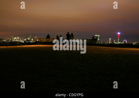 Nehmen in der Ansicht von London von der Spitze der Primrose Hill, London, UK Stockfoto