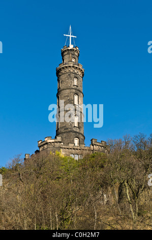 dh Lord Nelsons Monument CALTON HILL EDINBURGH Nelsons Memorial Calton Hill nelson Stockfoto