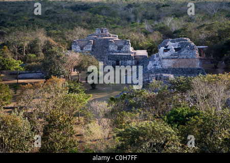 Blick auf Ek' Balam präkolumbische archäologische Stätte in Yucatan, Mexiko Stockfoto