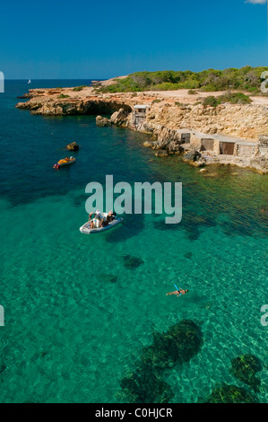 Cala Conta, Ibiza, Balearen, Spanien Stockfoto