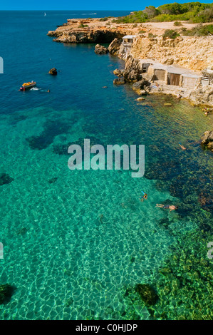 Cala Conta, Ibiza, Balearen, Spanien Stockfoto